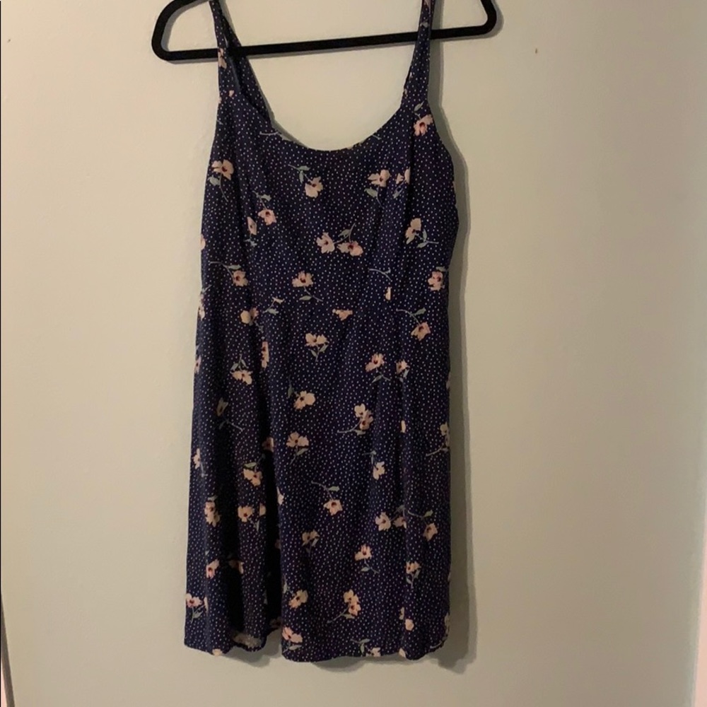 Blue floral summer dress